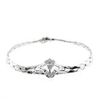 Witgouden cobra schakel armband met diamanten 0,33 ct. |..., Gebruikt, Overige kleuren, Ophalen of Verzenden, Met edelsteen