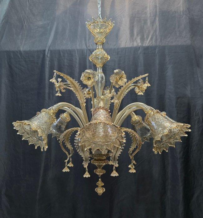 Giampaolo nason - Kroonluchter - Ambrato - Muranoglas - 8, Antiek en Kunst, Antiek | Lampen
