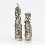 Runa - Miniatuur beeldje (2) - .925 zilver, Antiek en Kunst