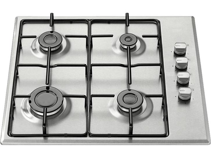 Everglades - Gas Kookplaat - Zilver, Witgoed en Apparatuur, Kookplaten, Gas, Nieuw, 4 kookzones, Verzenden