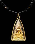 obsidiaan - boeddhistische halsketting - Boeddha - welvaart