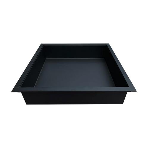 Sani Royal Inbouwnis 30x30x7 cm RVS Mat Zwart, Doe-het-zelf en Verbouw, Sanitair