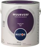 Histor Perfect Finish Muurverf Mat - Zwarte Bes 6984 - 2,..., Doe-het-zelf en Verbouw, Verf, Beits en Lak, Zwart, Nieuw, Ophalen of Verzenden