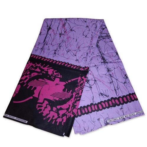 Afrikaanse stof - Paars / Roze kampala - Polycotton, Hobby en Vrije tijd, Stoffen en Lappen, Nieuw, Ophalen of Verzenden