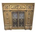 Bronzen deuren in originele omlijsting - Openhaard, Antiek en Kunst, Antiek | Meubels | Stoelen en Banken