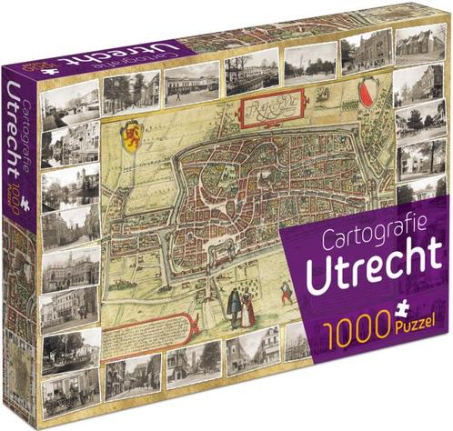 Utrecht Cartografie Puzzel (1000 stukjes) | Tuckers Fun, Hobby en Vrije tijd, Denksport en Puzzels, Nieuw, Verzenden