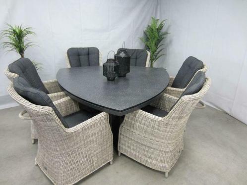 Te velde tuinset anna xl tuinstoel met mojito driehoekstafel, Tuin en Terras, Tuinsets en Loungesets, Eettafel, Nieuw, 6 zitplaatsen