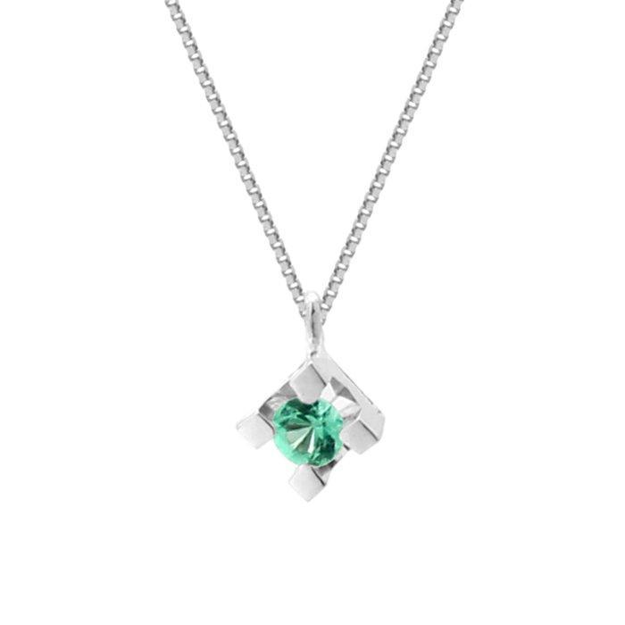 Zonder Minimumprijs - Ketting met hanger - 18 karaat Witgoud, Sieraden, Tassen en Uiterlijk, Antieke sieraden