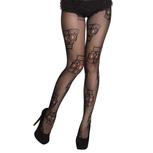 Halloween The Day Of The Dead Doodshoofd Panty, Kinderen en Baby's, Carnavalskleding en Verkleedspullen, Nieuw, Verzenden