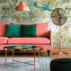Profhome 393321-GU Fotobehang floral mat groen blauw 1,59 m, Huis en Inrichting, Stoffering | Behang, Verzenden