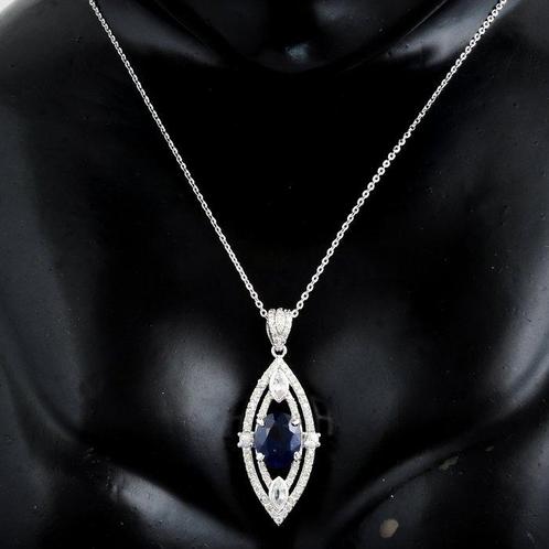 Hanger - 14 karaat Geel goud - 2.26ct. tw. Saffier - Saffier, Sieraden, Tassen en Uiterlijk, Antieke sieraden