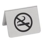 Tafelbordje | No Smoking | RVS | 2-zijdig | 55x45(h)mm EMGA, Verzenden, Nieuw in verpakking