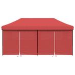 Partytent inklapbaar pop-up met 4 zijwanden bordeauxrood, Verzenden, Nieuw, 2 meter of meer, Partytent