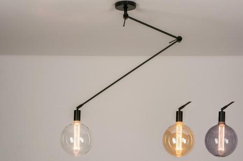 Rietveld Hanglampen - Zwart - Metaal, Huis en Inrichting, Lampen | Hanglampen, Verzenden