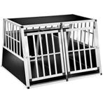 Hondenbench dubbel met schuine achterwand - met scheidingswa, Dieren en Toebehoren, Hondenhokken, Verzenden, Nieuw