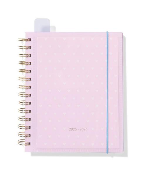 HEMA Insteek schoolagenda 25-26 19x17cm hartjes sale, Diversen, Agenda's, Nieuw, Verzenden
