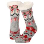 Apollo Dames Fleece Sokken Grijs - Feestelijke Kerst Sokken, Sokken en Kniesokken, Overige kleuren, Nieuw, Ophalen of Verzenden