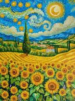 L. Costa (XX-XXI) - Notte Stellata tra i Girasoli Omaggio a