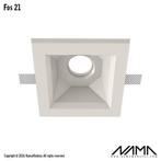 FOS21 Trimless Verdiepte Inbouwspot Vierkant - Gips - GU1..., Ophalen of Verzenden, Nieuw