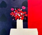 André Vigud (1939) - La nappe rose - Lithographie originale, Antiek en Kunst