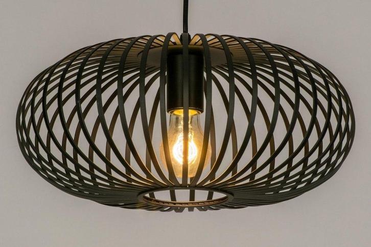 Rietveld Hanglampen - Zwart - Metaal, Huis en Inrichting, Lampen | Hanglampen, Verzenden