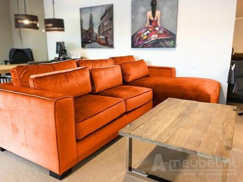 Loungebank Amsterdam - loungebanken - Oranje, Huis en Inrichting, Banken | Sofa's en Chaises Longues, Nieuw, Stof