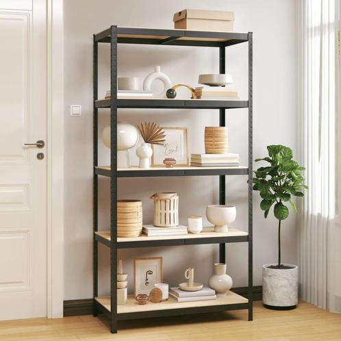 vidaXL Opbergrek 5-laags staal & bewerkt hout, Huis en Inrichting, Kasten | Stellingkasten, Nieuw, Verzenden