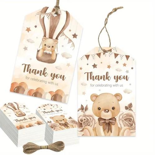 Bloemenkaartjes thank you for celebrating with us -, Huis en Inrichting, Woonaccessoires | Kunstplanten en Kunstbloemen, Nieuw