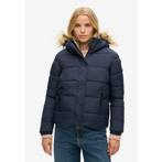 Superdry Gewatteerde jas FAUX FUR SHORT HOOD PUFFER, Kleding | Dames, Jassen | Zomer, Verzenden, Nieuw
