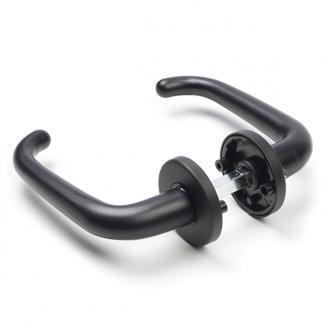 Deurbeslag | Deurklink | Intersteel | Cue (Aluminium, Zwart), Doe-het-zelf en Verbouw, Hang- en Sluitwerk, Nieuw, Verzenden