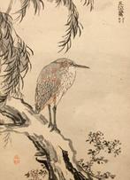 Een roerdomp () in een boom - Kono Bairei (1844-1895) -