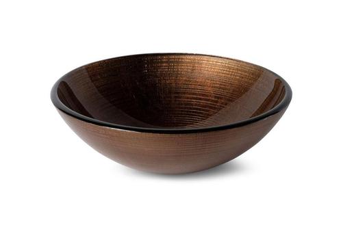 Waskom Luca Sanitair Vetro Rond 42x42x14,5 Gehard Glas Incl., Doe-het-zelf en Verbouw, Sanitair, Overige typen, Nieuw, Ophalen of Verzenden