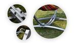 Hangmat standaard grijs tot 220 kg - inc blauw-paarse han..., Tuin en Terras, Hangmatten, Ophalen of Verzenden, Nieuw