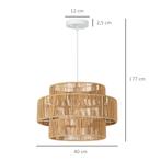 TRUUSK Boho Hanglamp met E27 Fitting - Hennep Touw Lampenkap, Verzenden, Nieuw