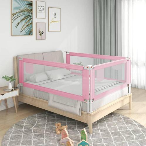 vidaXL Bedhekje peuter 200x25 cm stof roze, Kinderen en Baby's, Traphekjes, Nieuw, Verzenden