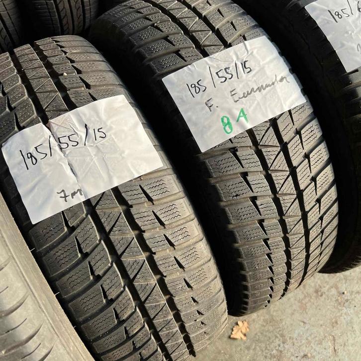 2 x Falken Eurowinter 185-55-15 Winterbanden 7mm, Auto-onderdelen, Banden en Velgen, 15 inch, Winterbanden, 185 mm, Personenwagen