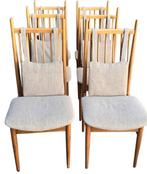 Zitgroep - Hout, Textiel - Zes vintage stoelen