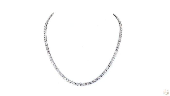 Halsketting Platina - 16.94ct. tw. Diamant (Natuurlijk) -, Sieraden, Tassen en Uiterlijk, Kettingen