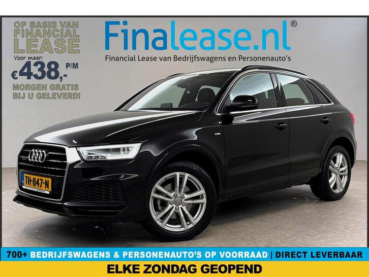 Audi Q3 2.0 TFSI Quattro 221PK S-line Camera Cruise Leder, Auto's, Audi, Lease, Automaat, SUV of Terreinwagen, Benzine, Zwart