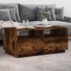 vidaXL Salontafel met LED-verlichting 90x49x40 cm gerookt, Huis en Inrichting, Verzenden, Nieuw, Overige houtsoorten, 50 tot 100 cm