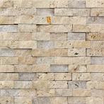 Natuursteen Slate mozaiek matten gekapt travertin 30x30 geel, Doe-het-zelf en Verbouw, Verzenden, Nieuw