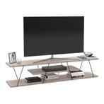 [en.casa] TV meubel Säffle 143x33x30 cm eiken en zwart, Nieuw, Verzenden
