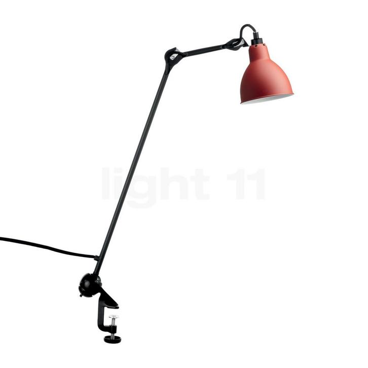 DCW Lampe Gras No 201 Klemlamp zwart rond, rood, Huis en Inrichting, Lampen | Tafellampen, Nieuw, Verzenden