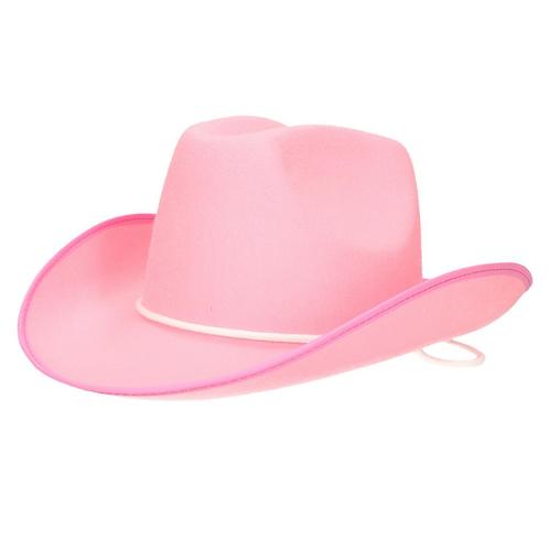 Roze cowboy hoed van vilt - Cowboyhoeden, Hobby en Vrije tijd, Feestartikelen, Verzenden