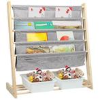 Kinderboekenkast met 4 Planken en 2 Speelgoedboxen 78×69×33c, Verzenden, Nieuw