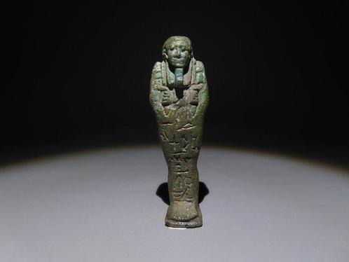 Oud-Egyptisch Faience Ushabti. Late periode, 664 - 332, Verzamelen, Mineralen en Fossielen