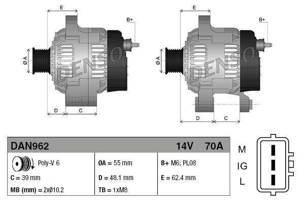 Dynamo / Alternator TOYOTA YARIS (1.0,1.3), Auto-onderdelen, Motor en Toebehoren, Nieuw, Ophalen of Verzenden