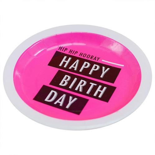Happy Birthday Borden 23cm 8st, Hobby en Vrije tijd, Feestartikelen, Nieuw, Verzenden