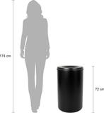 V-part - Vlamdovende papierbak 110 ltr - Steel - zwart, Huis en Inrichting, Woonaccessoires | Prullenbakken, Verzenden, Zo goed als nieuw