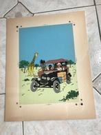 Tintin - 1 Drukkleurafdruk + zwarte lijntoon - Casterman -, Boeken, Nieuw